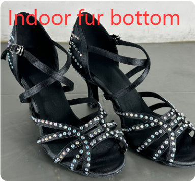 Diamond Latin Dance Shoes Women's High Heel Dancing Shoes