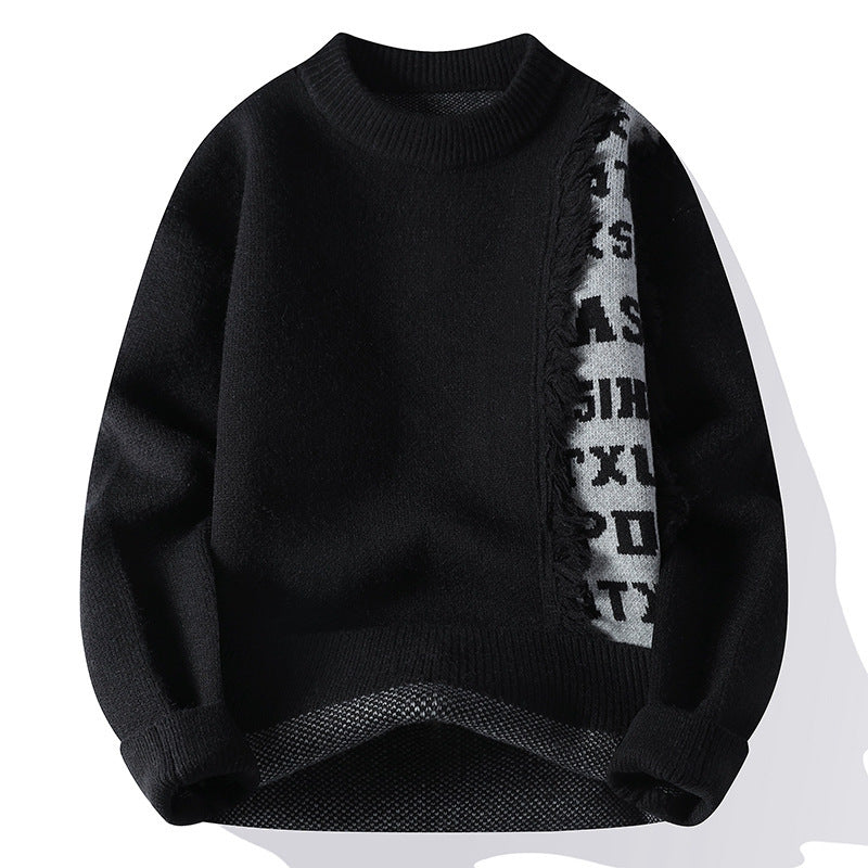 Fashionable Knitted Pullover Men's Long Sleeve