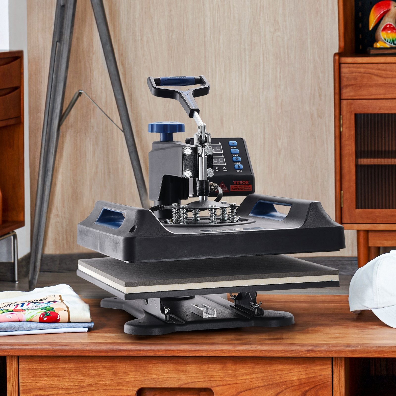 Heat Press 15x15, Upgraded Heat Press Machine 5 In 1, Anti-Scald, Fast-Heating, Swing Away Digital Control Multifunction Heat Press For Sublimation Combo For T-Shirt Hat Cap Mug Plate