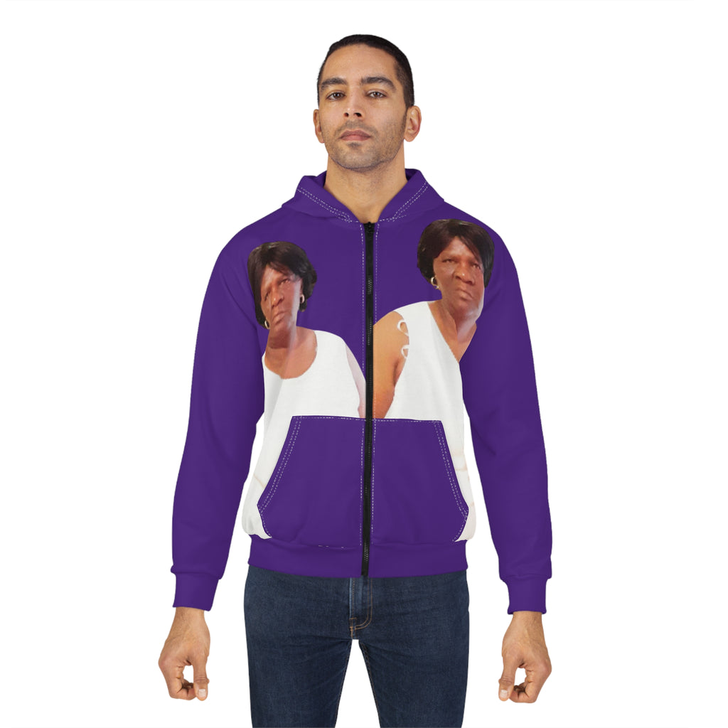 Humorous Unisex Zip Hoodie, Funny Graphic Sweatshirt, Unique Gift for Friends, Casual Wear, Perfect for Pranks, Birthday Present