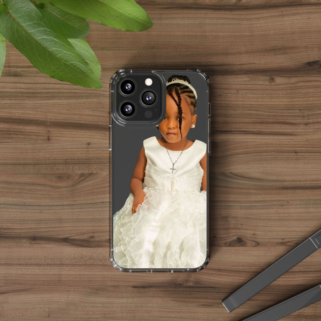 Customizable Clear Phone Case with Adorable Child's Image, Personalized Phone Cover, Unique Gift, Child Portrait, Birthday, Holiday, [...]