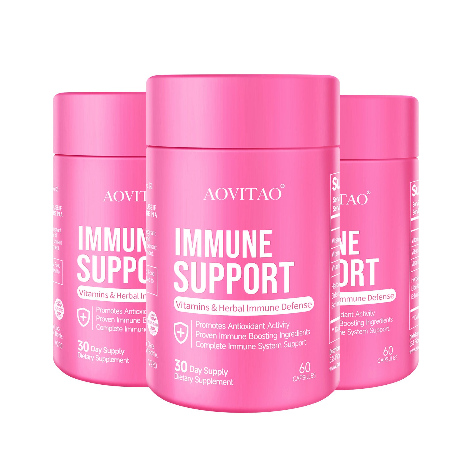 Natural Herbal Immune Defense Immunity Vitamins Supplement Booster And Mushroom Supplement With Lion's Mane, Reishi, Chaga, Cordyceps, Turkey Tail & More