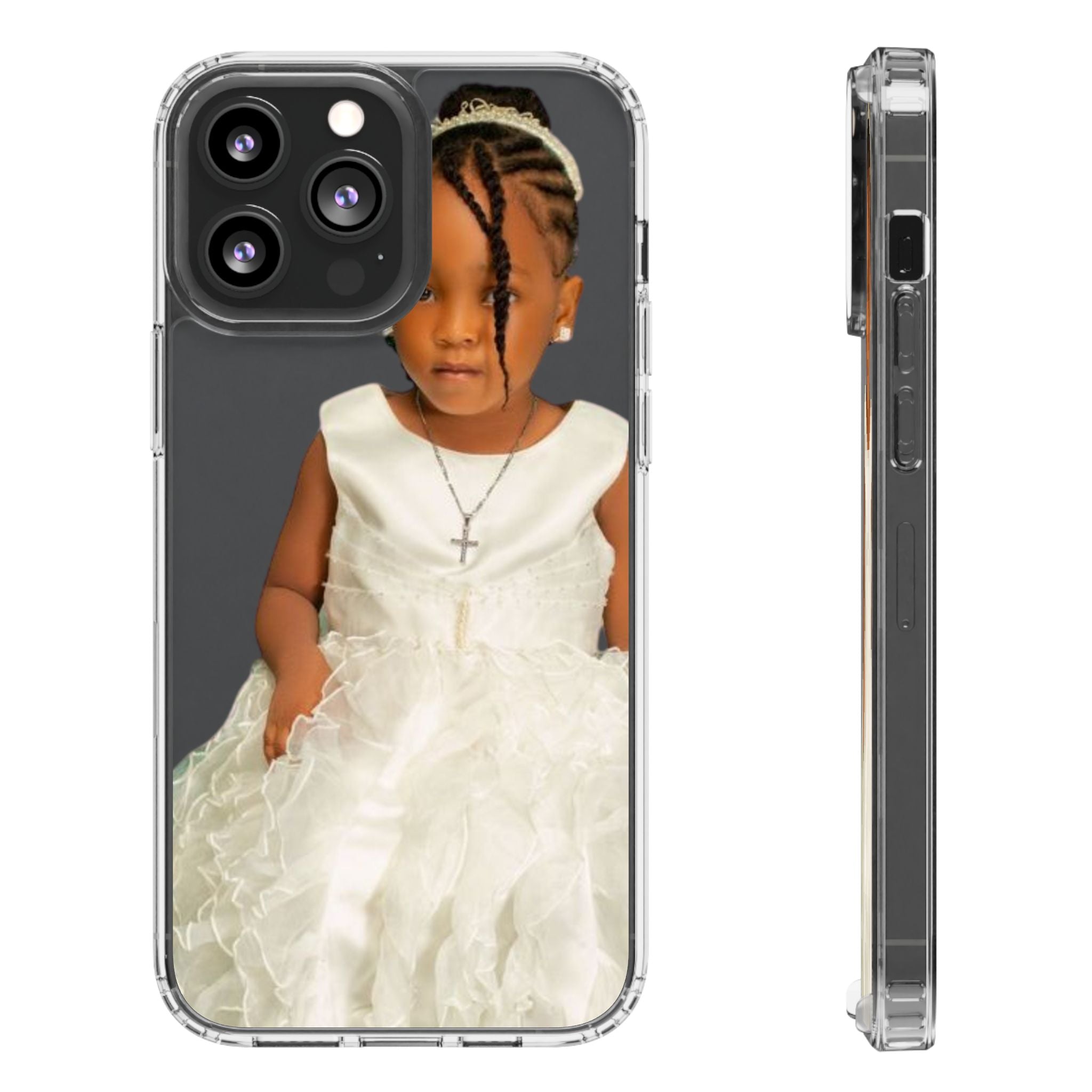 Customizable Clear Phone Case with Adorable Child's Image, Personalized Phone Cover, Unique Gift, Child Portrait, Birthday, Holiday, [...]