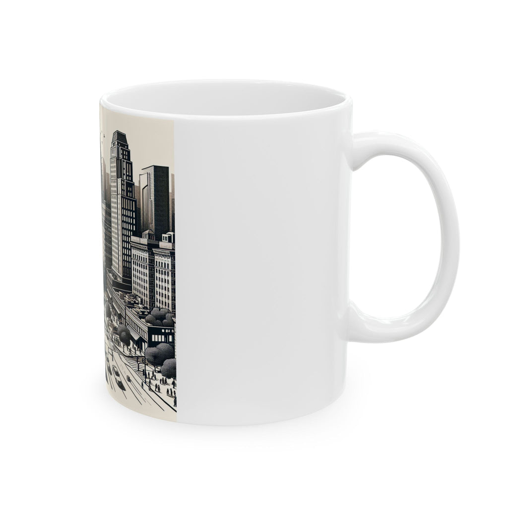 New York City Skyline Ceramic Mug - Perfect Gift for Urban Lovers, Coffee & Tea Drinkers, Office Decor, Travel Souvenirs
