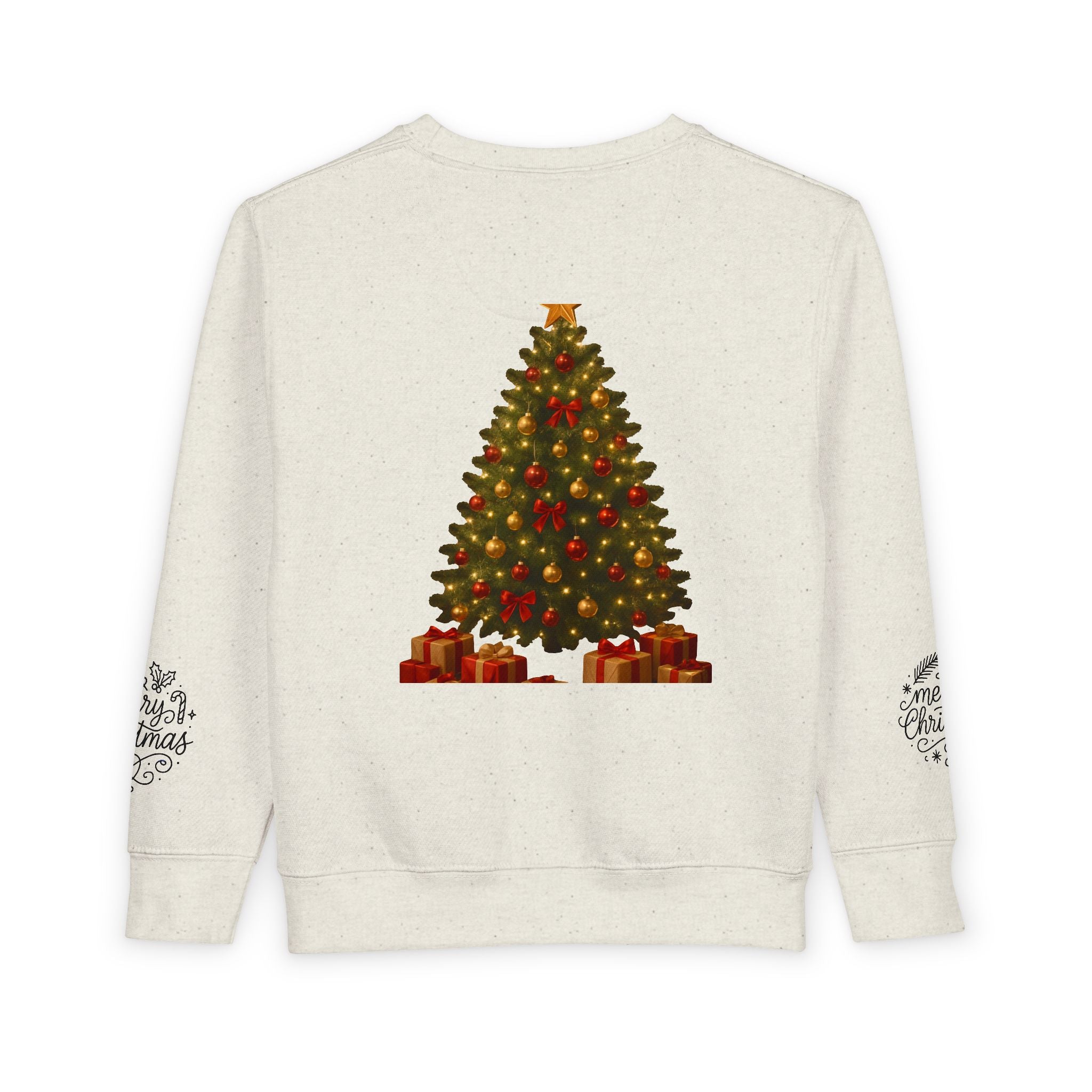 Toddler Sweatshirt — Skateboard Santa "Merry Christmas" Holiday Crewneck
