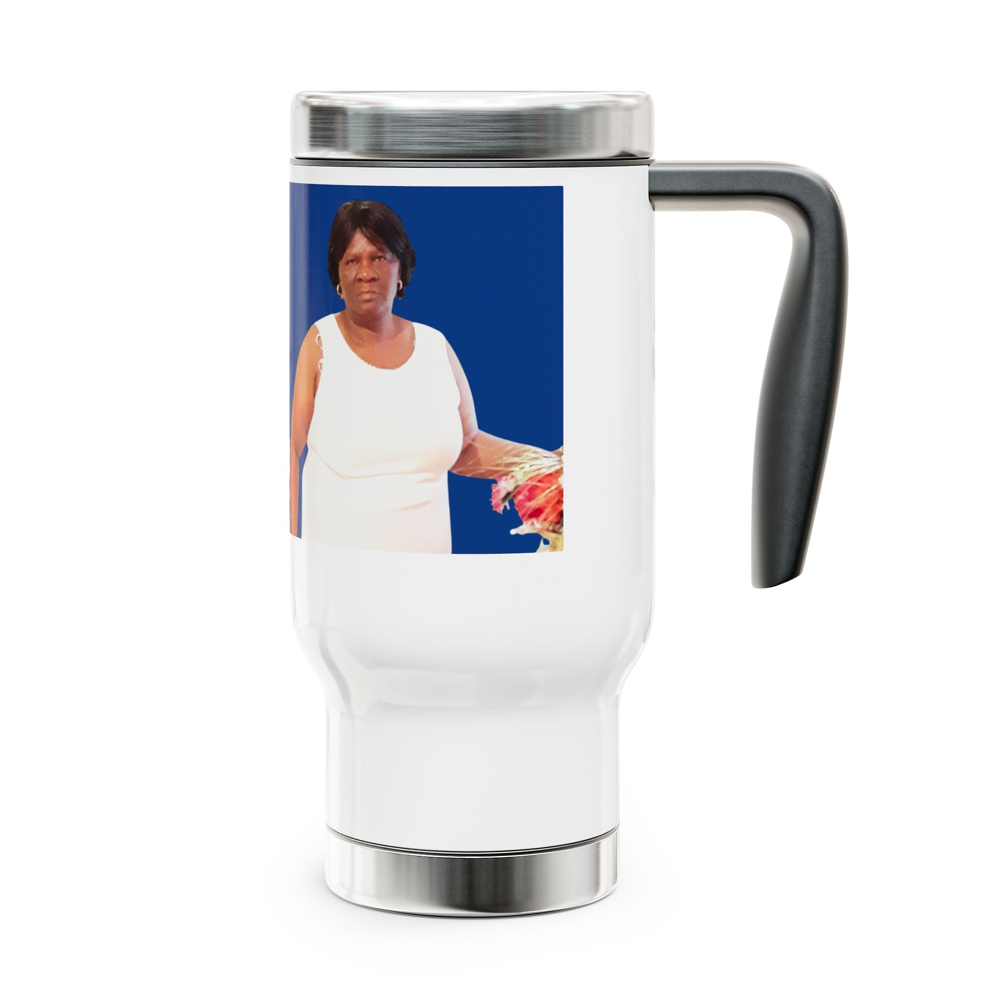 Vibrant Stainless Steel Travel Mug, 14oz with Handle | Perfect for Coffee Lovers, Travel, Gifts, and Everyday Use