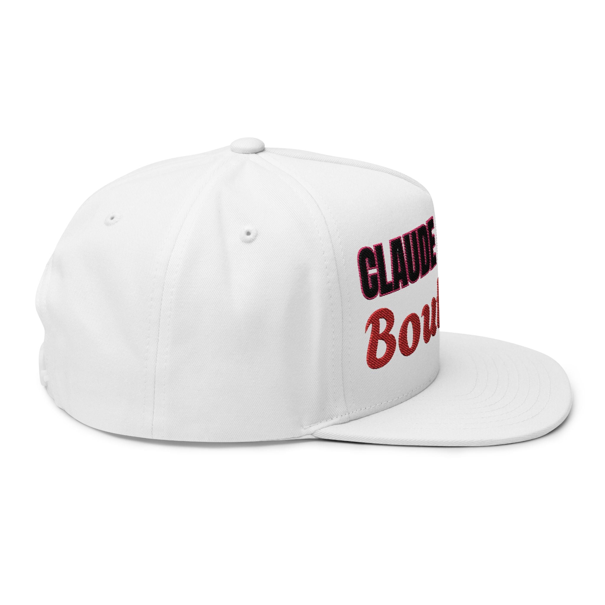 Stylish Embroidered Flat Bill Cap for Fashion Lovers, Trendy Hat, Adjustable Snapback, Casual Wear, Gift for Him/Her