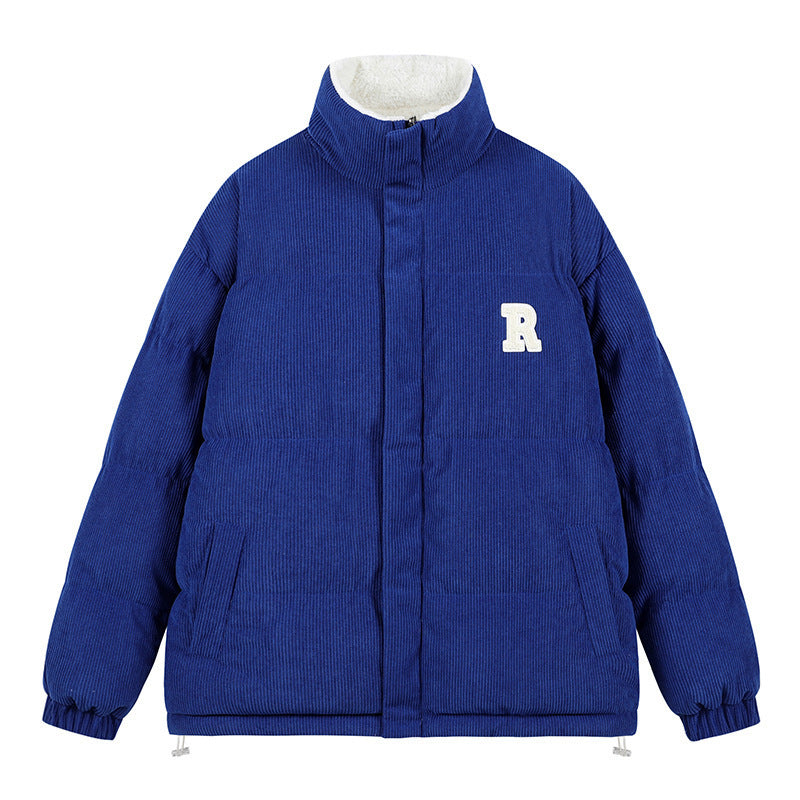 Cashmere Cotton-padded Coat Double-sided Wear Loose Lapel Warm Coat