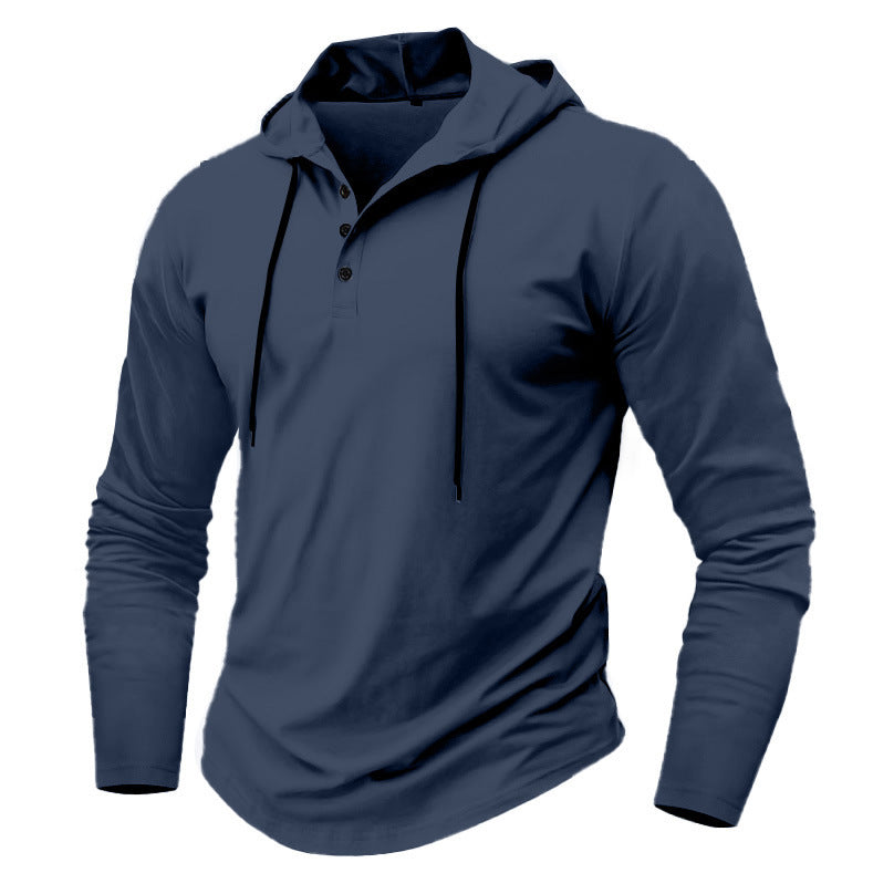 Sports Fitness Hooded Long Sleeve Top Men