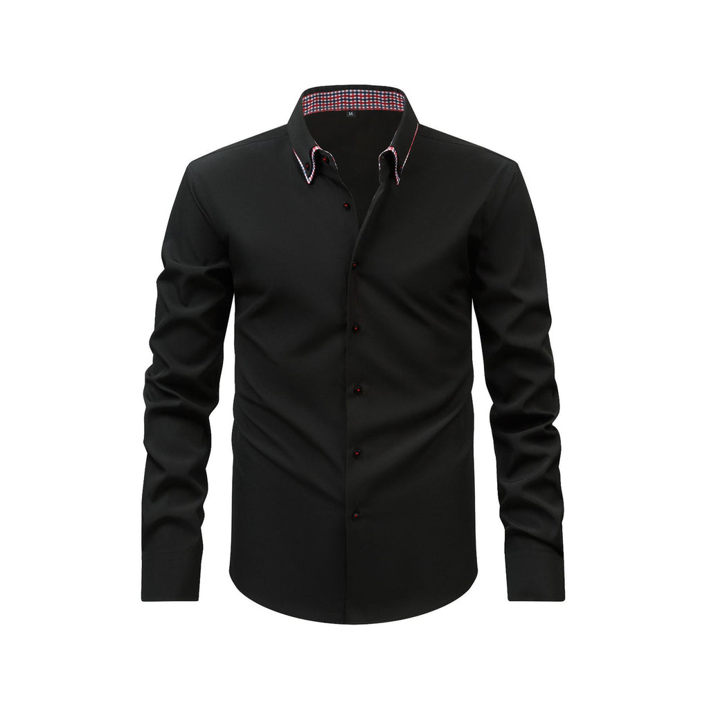 Double Collar Stitching Casual Versatile High-end Shirt
