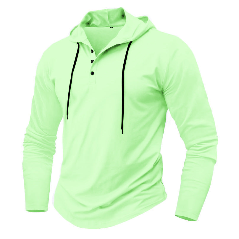 Sports Fitness Hooded Long Sleeve Top Men