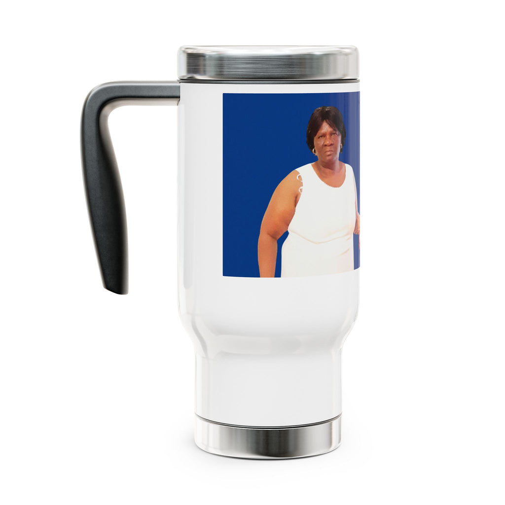 Vibrant Stainless Steel Travel Mug, 14oz with Handle | Perfect for Coffee Lovers, Travel, Gifts, and Everyday Use