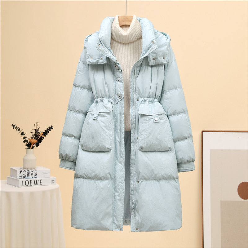 Fashion Down Jacket Women's Mid-length Thick Below The Knees Coat