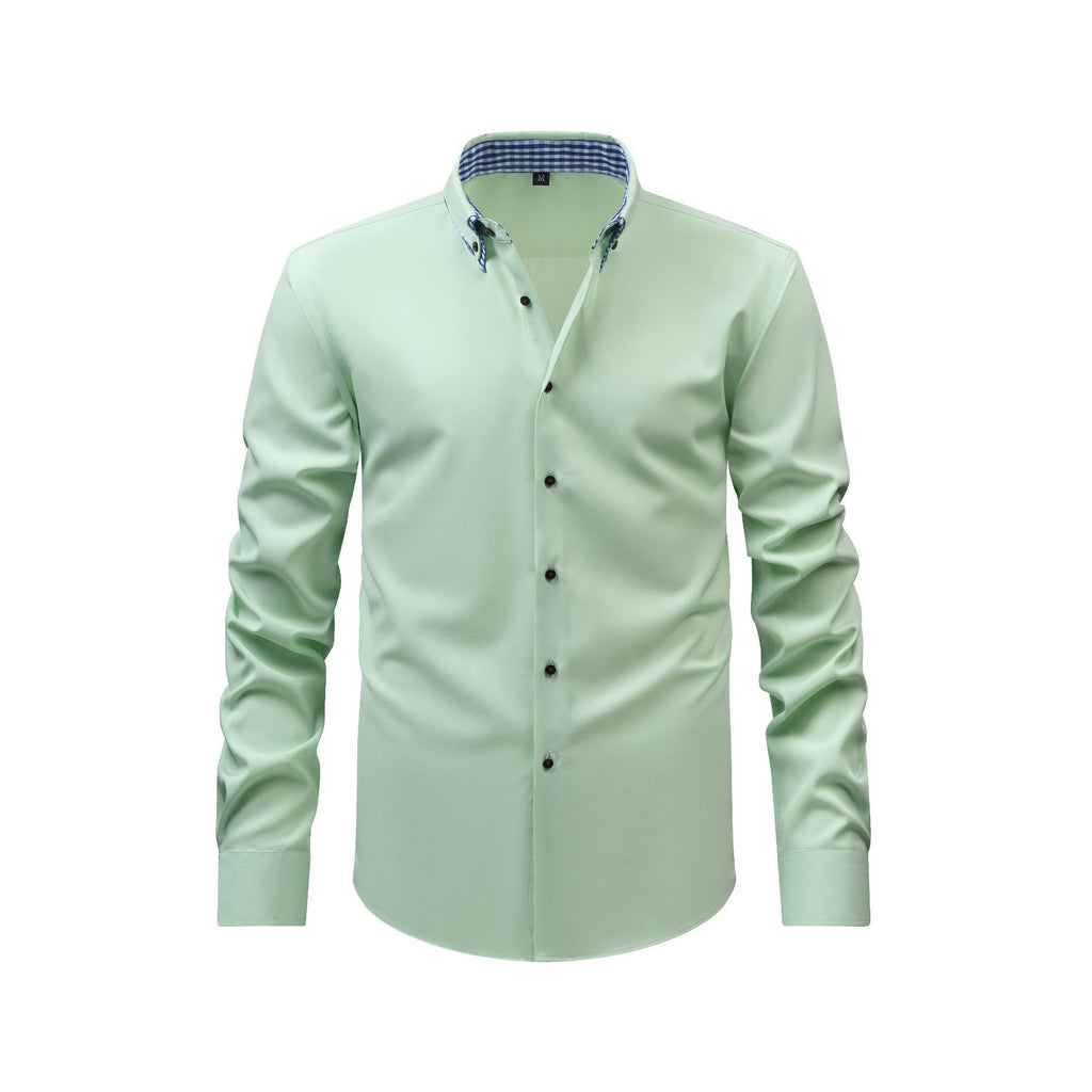 Double Collar Stitching Casual Versatile High-end Shirt