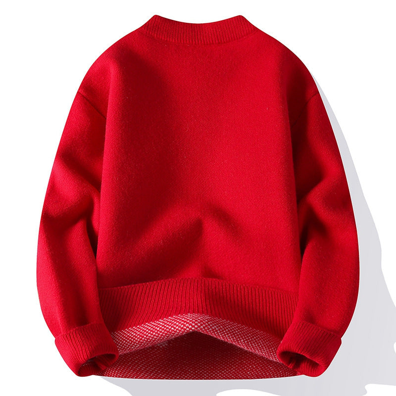Fashionable Knitted Pullover Men's Long Sleeve