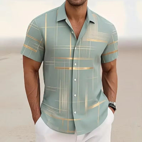 Men's Button Shirt Casual Fashion Outdoor Vacation