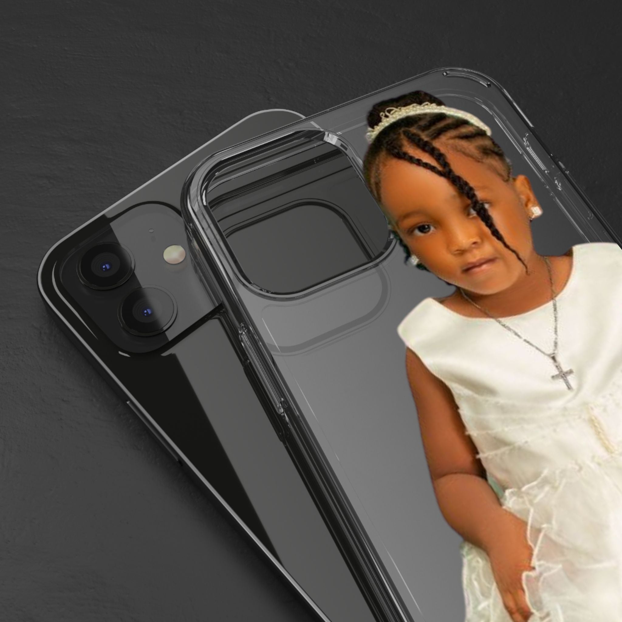 Customizable Clear Phone Case with Adorable Child's Image, Personalized Phone Cover, Unique Gift, Child Portrait, Birthday, Holiday, [...]