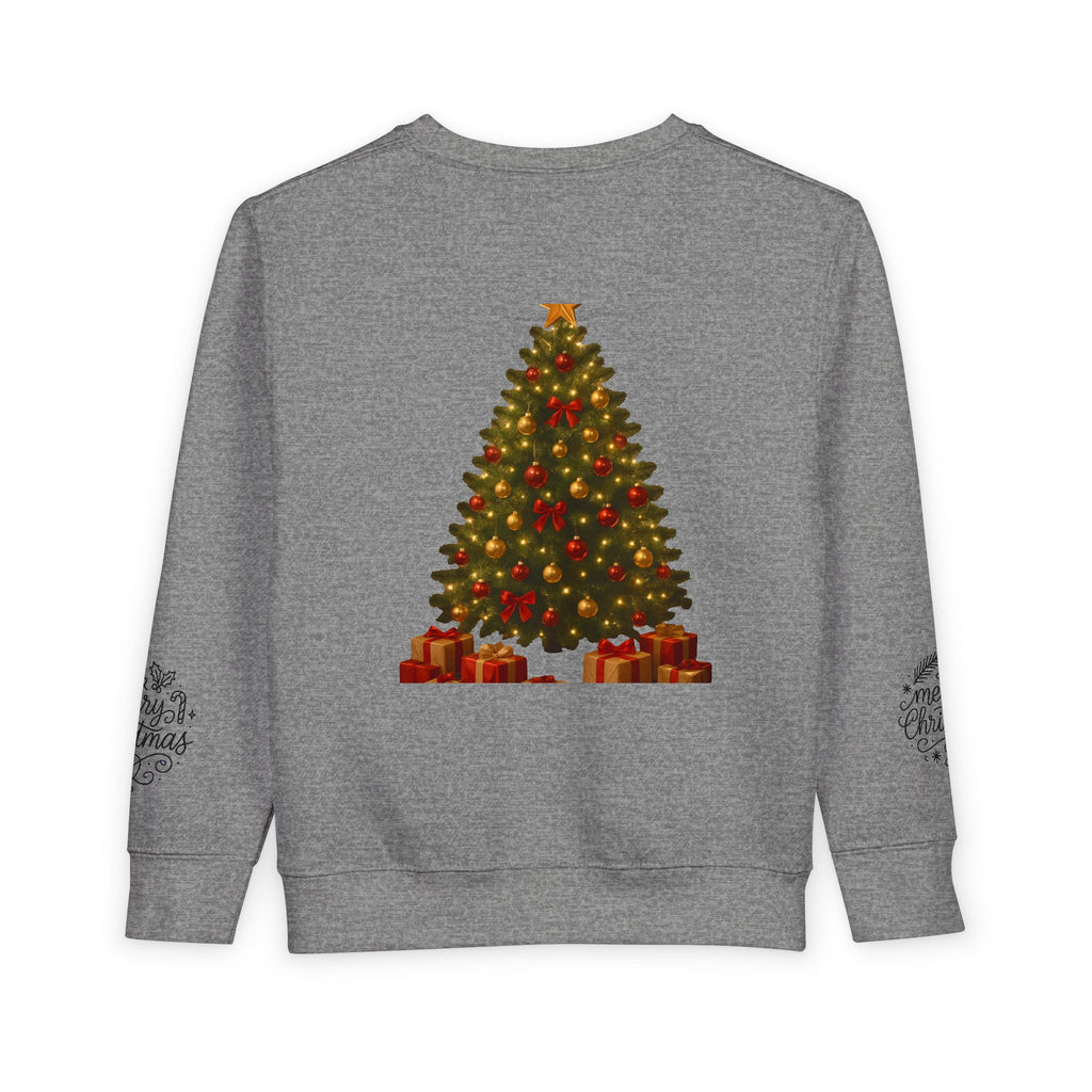 Toddler Sweatshirt — Skateboard Santa "Merry Christmas" Holiday Crewneck