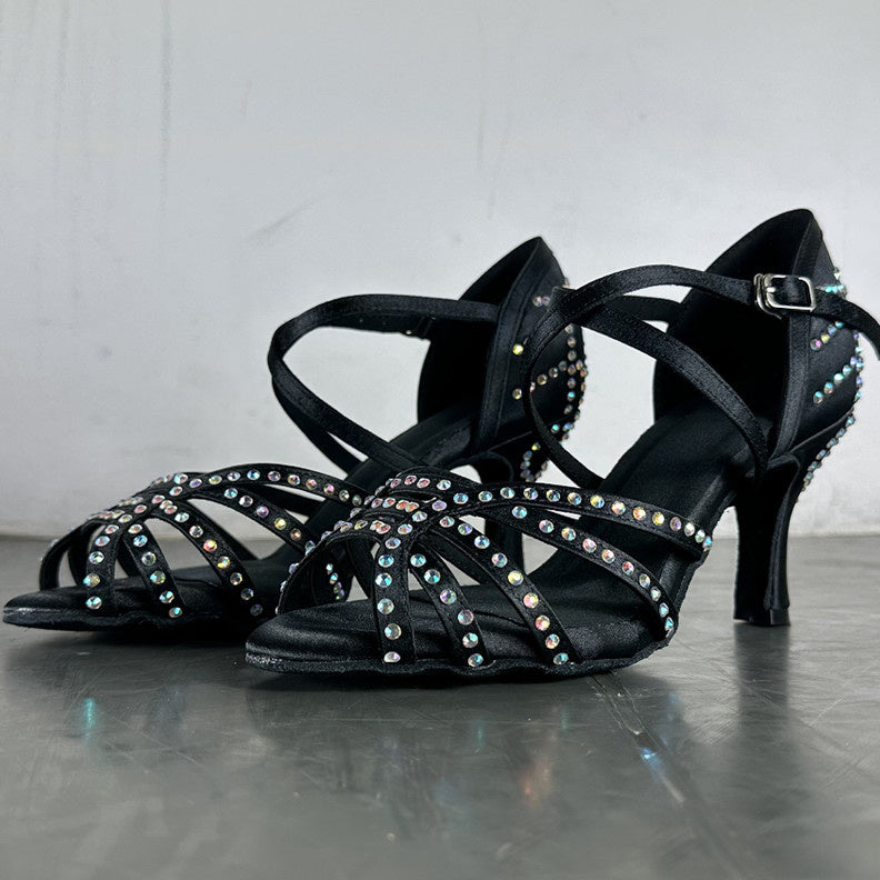 Diamond Latin Dance Shoes Women's High Heel Dancing Shoes