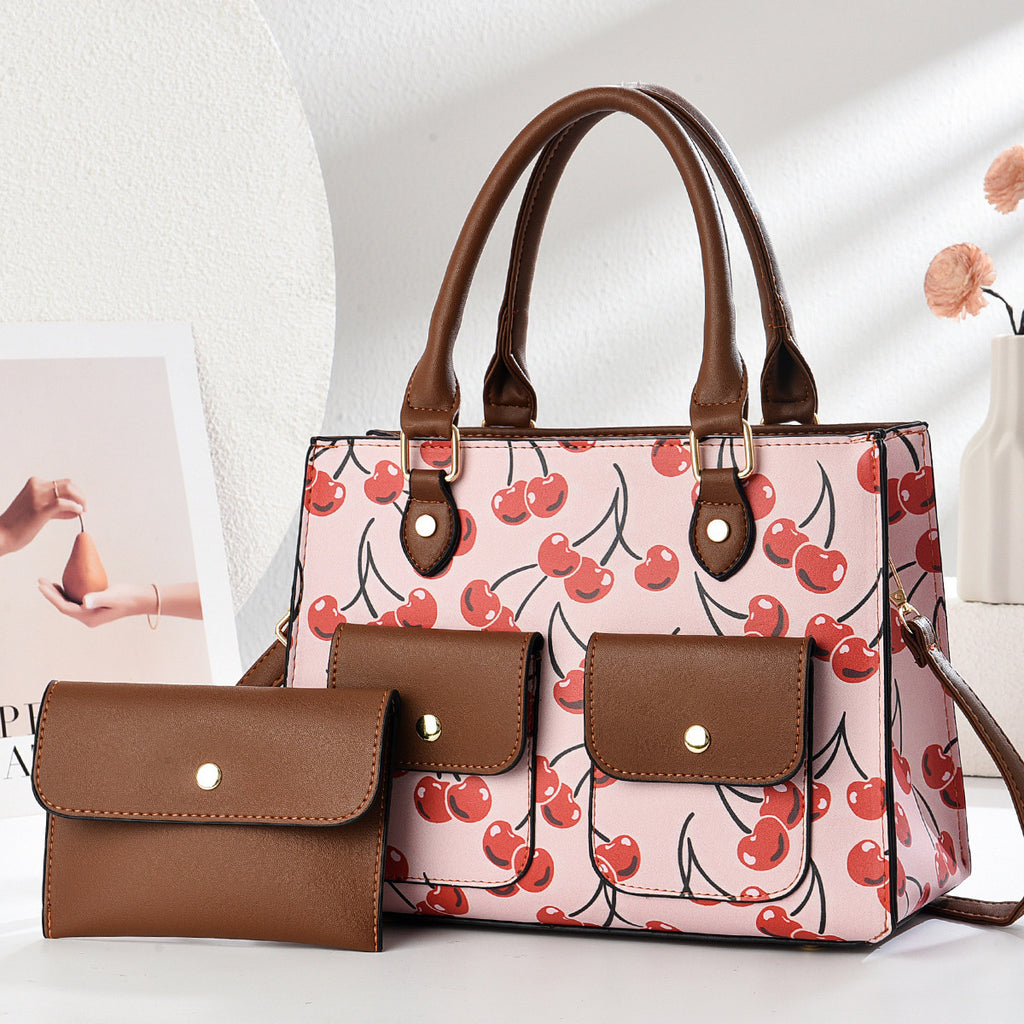 Fashion Simple New Pu Texture Shoulder Messenger Bag