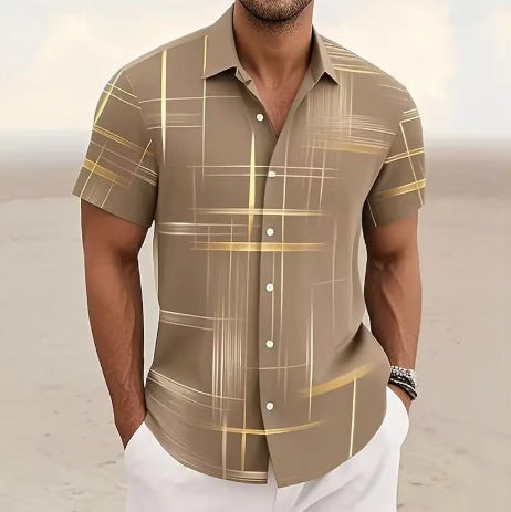 Men's Button Shirt Casual Fashion Outdoor Vacation