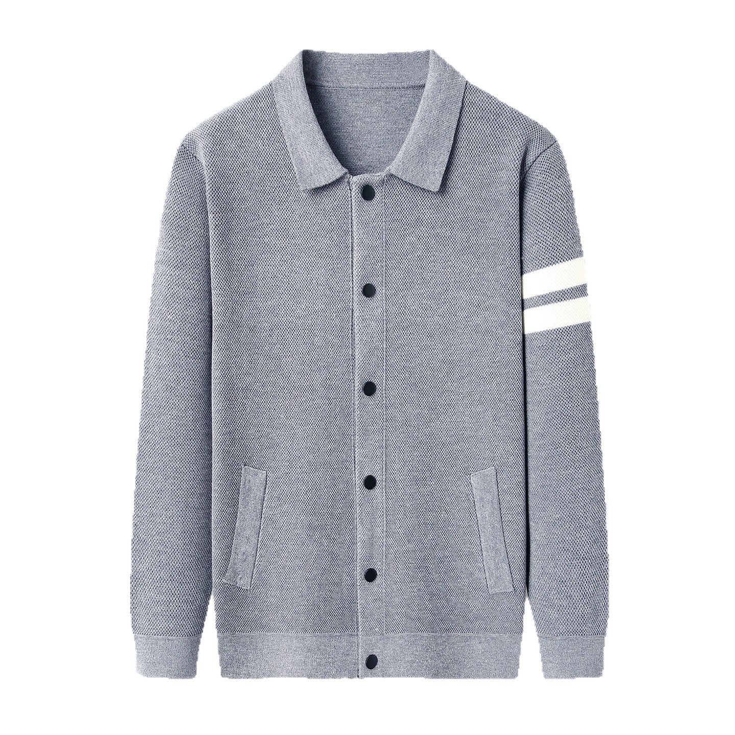 Knitted Cardigan Lapel Korean Slim Men's Jacket