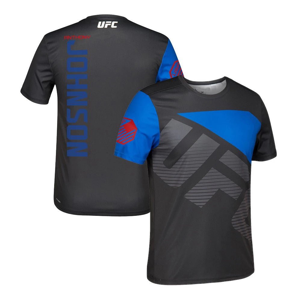 The latest best-selling UFC combat boxing breathable fashionable and quick-drying men's sports short-sleeved T-shirt in 2025