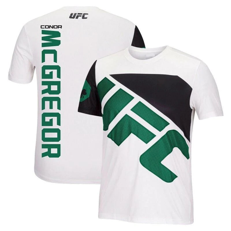 The latest best-selling UFC combat boxing breathable fashionable and quick-drying men's sports short-sleeved T-shirt in 2025