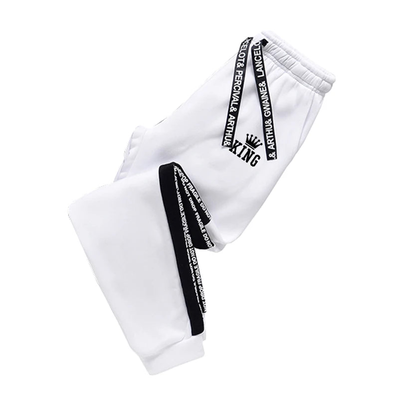 King Mens Tracksuit Printing Fashion Simplicity Hooded Sweatshirt Sweatpants Versatile Tops Daily Casual Sport Joggong Clothing