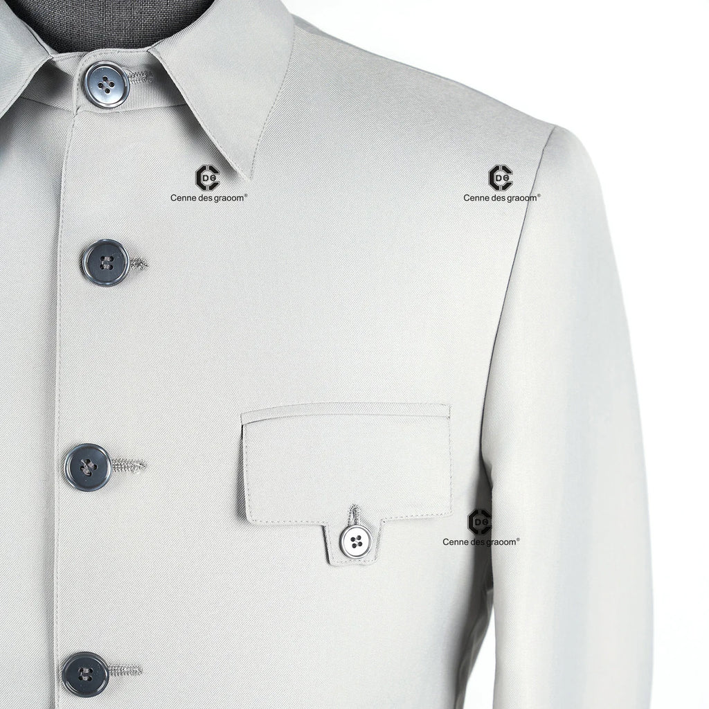 Cenne Des Graoom 2025 New Safari Men Suits Square Collar Tailor-Made Formal Casual Business Official Daily Wear Costume Homme