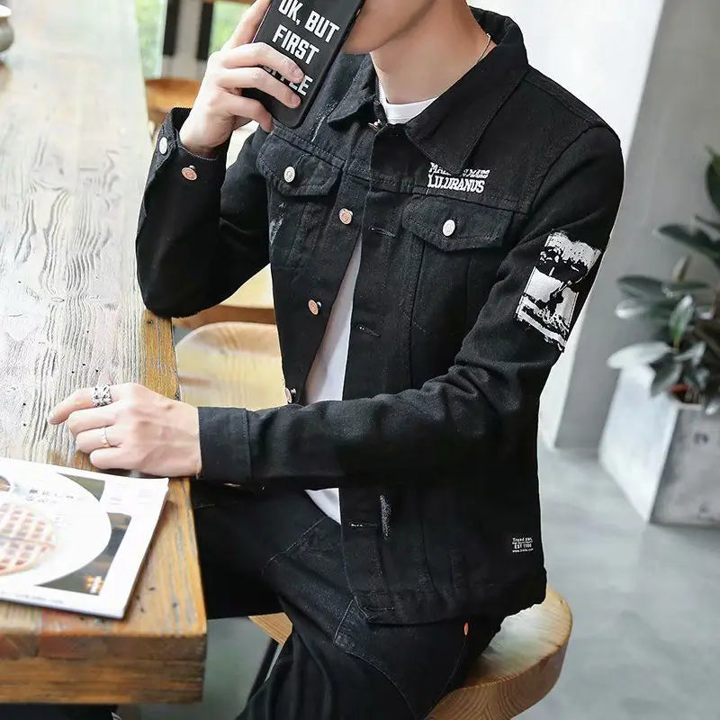 New Streetwear Youth Casual Cotton Jackets Single Breasted Korean Style Men's Denim Coat Clothing Luxury Men Winter Jacket Man