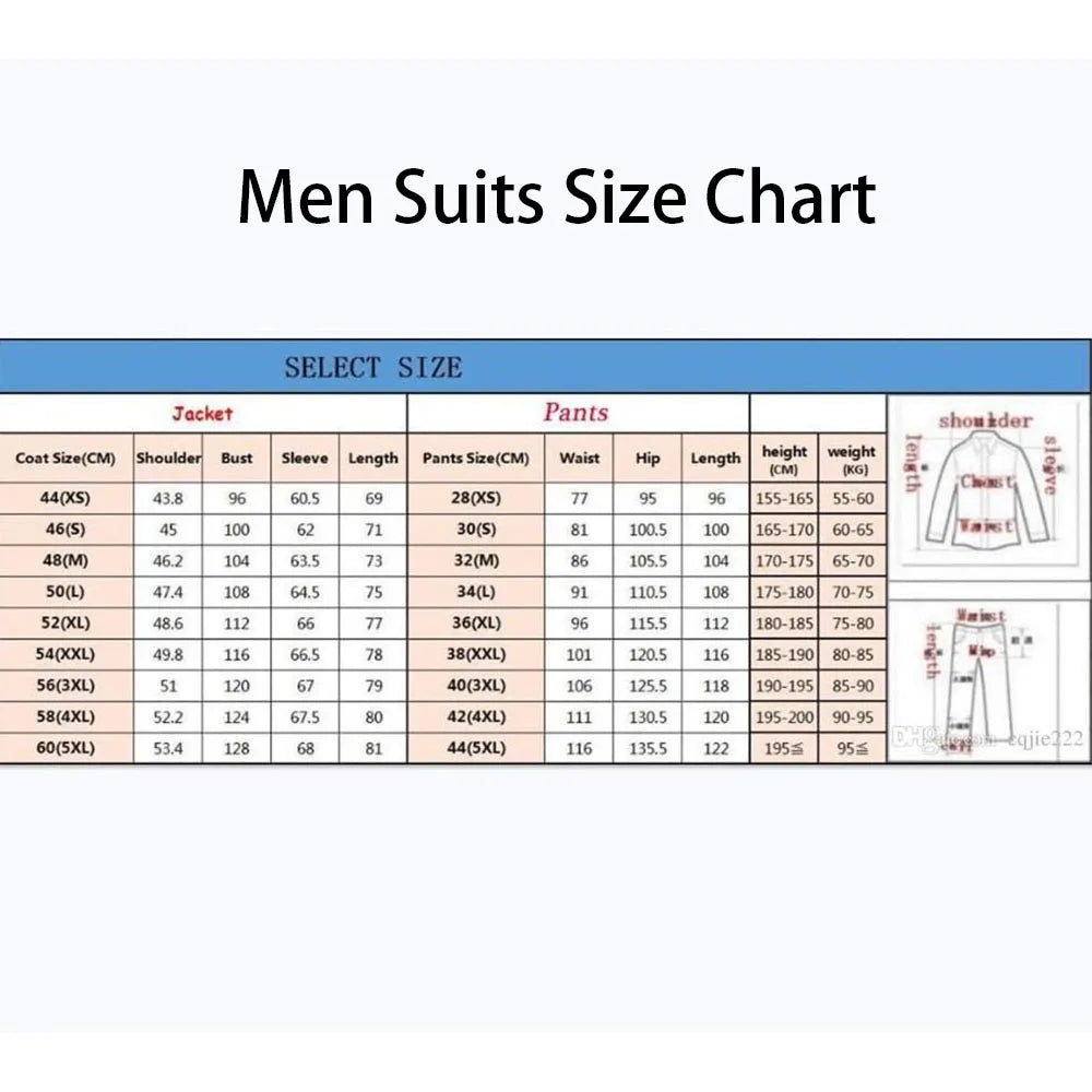 Luxury Men's Suits Blazer Formal Occasion Plaid Single Breasted Notch Lapel Blazer Elegant 3 Piece Jacket Pants Vest Costume