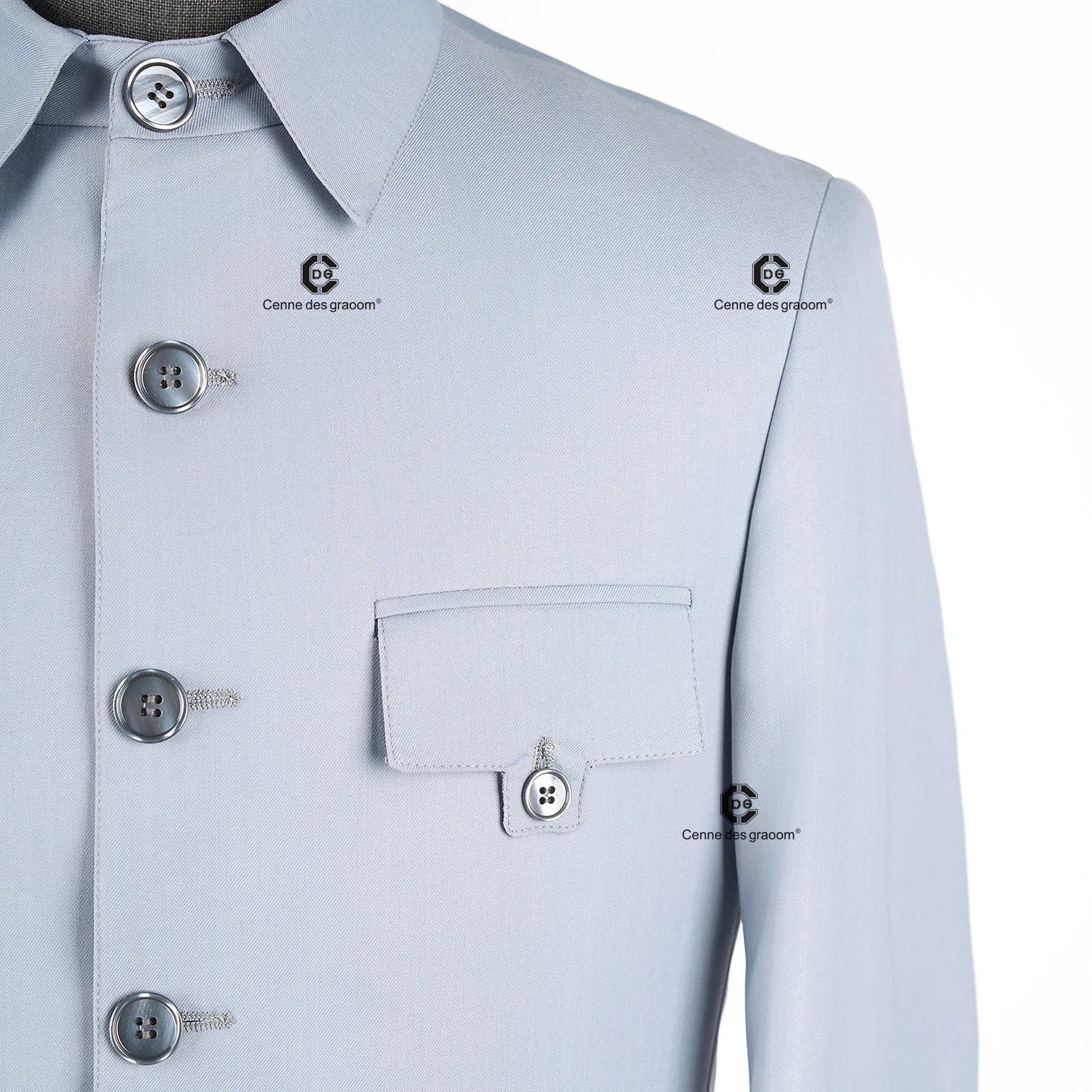 Cenne Des Graoom 2025 New Safari Men Suits Square Collar Tailor-Made Formal Casual Business Official Daily Wear Costume Homme