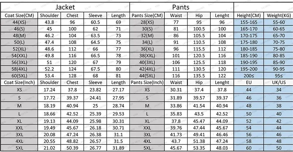 Elegant Men Suits Single Breasted Peak Lapel Slim Fit Male Clothing 2 Piece Jacket Pants Sets Formal Prom Party Costume Homme
