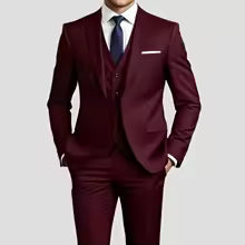 Elegant Men's Suit Sets- Slim Fit Tuxedo Set for Weddings & Formal Occasions, Black Suit