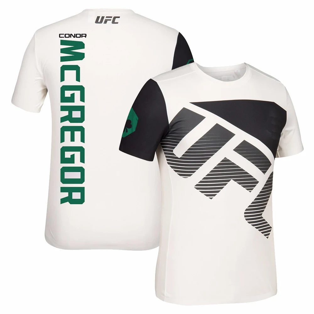 The latest best-selling UFC combat boxing breathable fashionable and quick-drying men's sports short-sleeved T-shirt in 2025