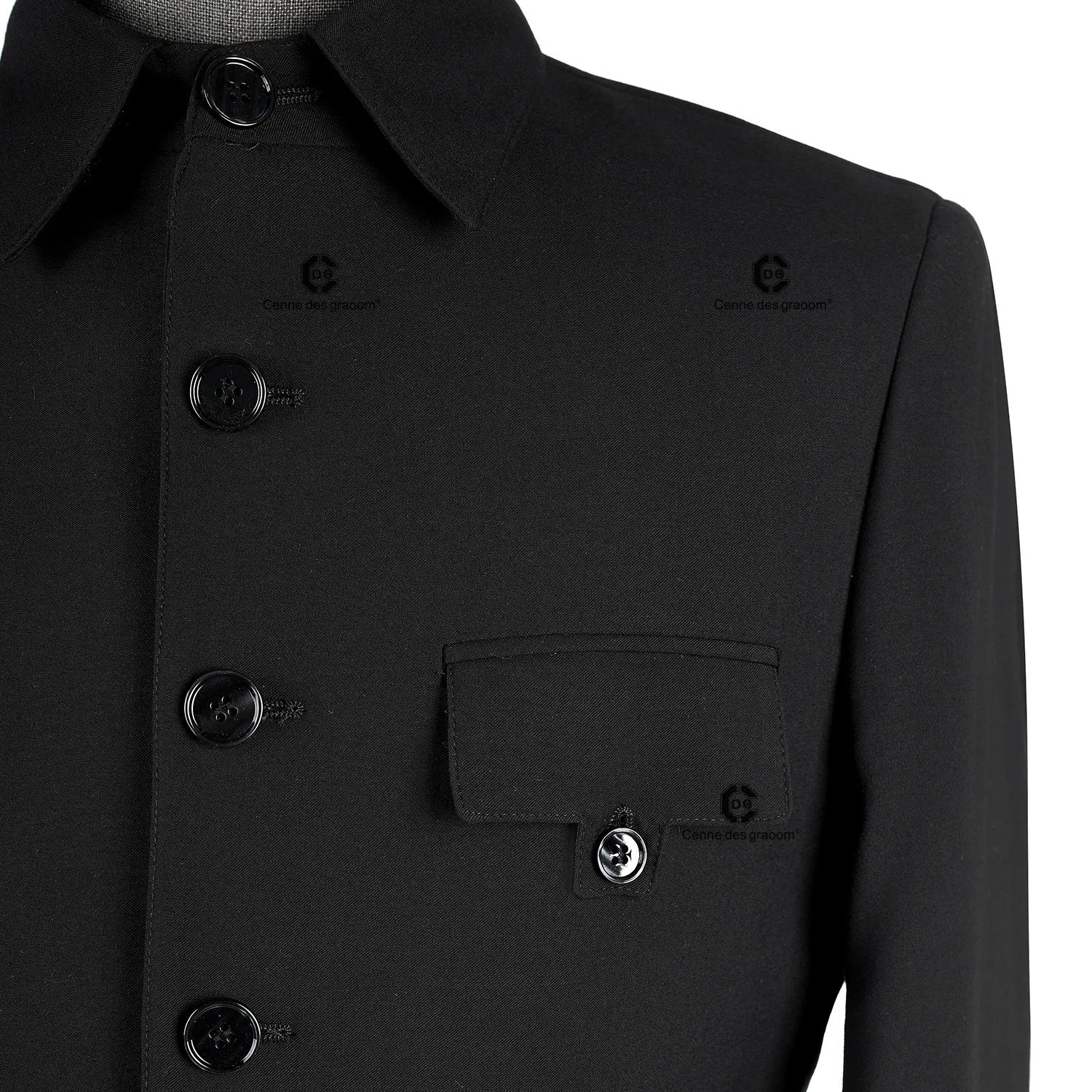 Cenne Des Graoom 2025 New Safari Men Suits Square Collar Tailor-Made Formal Casual Business Official Daily Wear Costume Homme