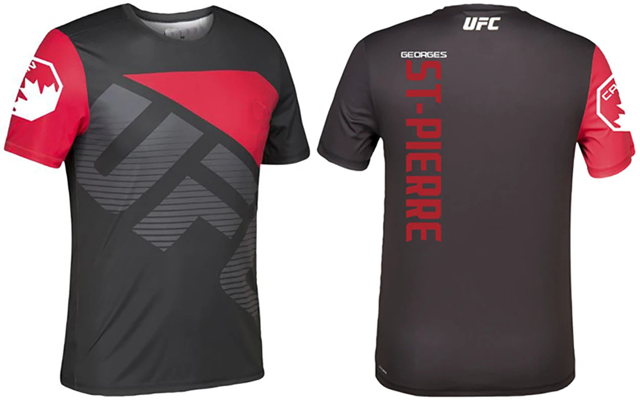 The latest best-selling UFC combat boxing breathable fashionable and quick-drying men's sports short-sleeved T-shirt in 2025