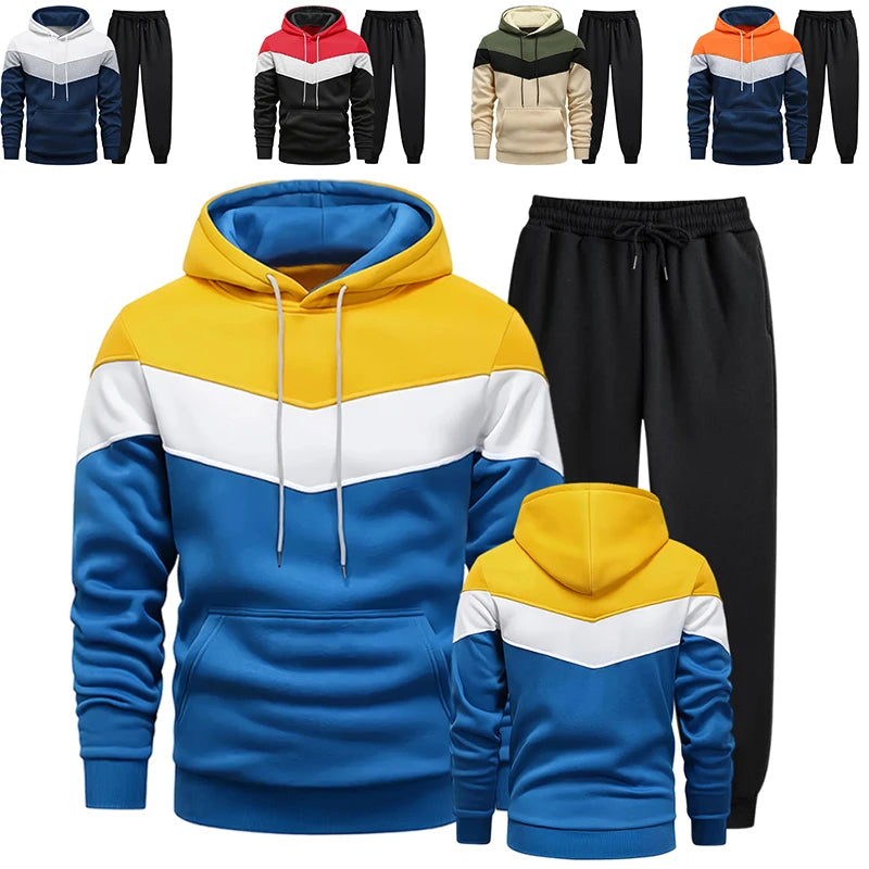 Men's Clothing Casual Sweatshirt Suit Sweatshirts for Men Daily Tricolor Hoodies Hot High Quality 2024 Sports Tracksuit Jogging