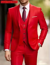 Elegant Men's Suit Sets- Slim Fit Tuxedo Set for Weddings & Formal Occasions, Black Suit