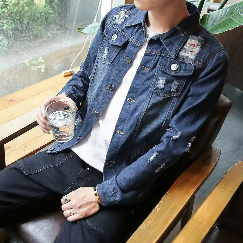 New Streetwear Youth Casual Cotton Jackets Single Breasted Korean Style Men's Denim Coat Clothing Luxury Men Winter Jacket Man