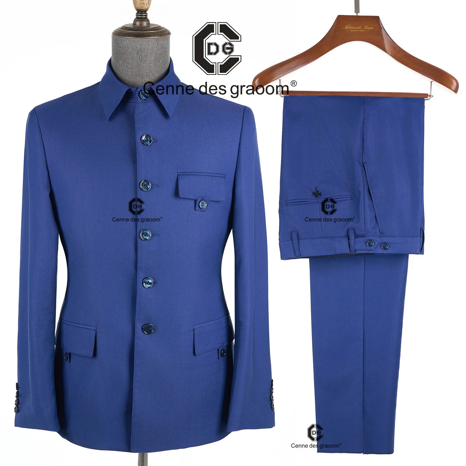 Cenne Des Graoom 2025 New Safari Men Suits Square Collar Tailor-Made Formal Casual Business Official Daily Wear Costume Homme