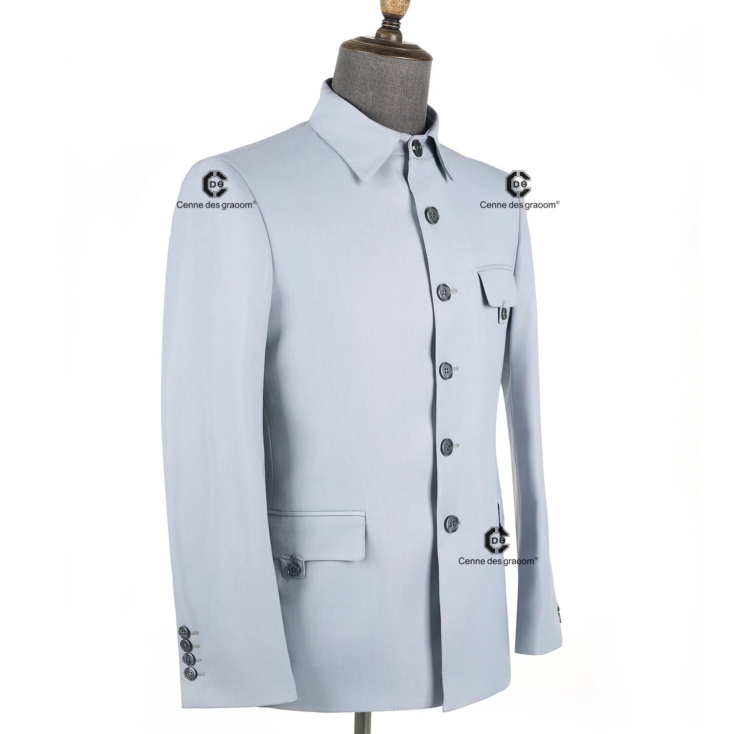 Cenne Des Graoom 2025 New Safari Men Suits Square Collar Tailor-Made Formal Casual Business Official Daily Wear Costume Homme