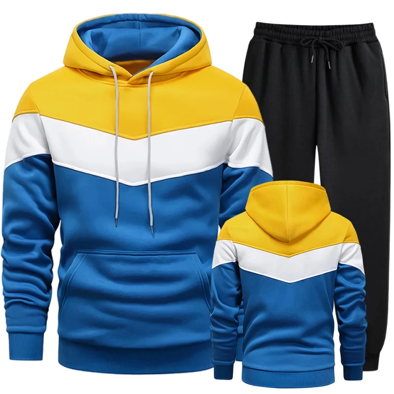 Men's Clothing Casual Sweatshirt Suit Sweatshirts for Men Daily Tricolor Hoodies Hot High Quality 2024 Sports Tracksuit Jogging