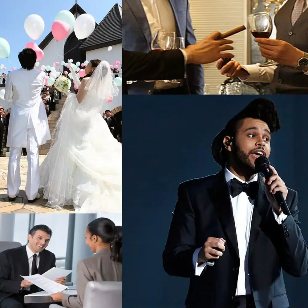 Green Men Suit Slim Fit Formal Business Office Casual Suits For Male Wedding Groom Tuxedo Party 3 Pieces (Jacket+Pants+Vest )