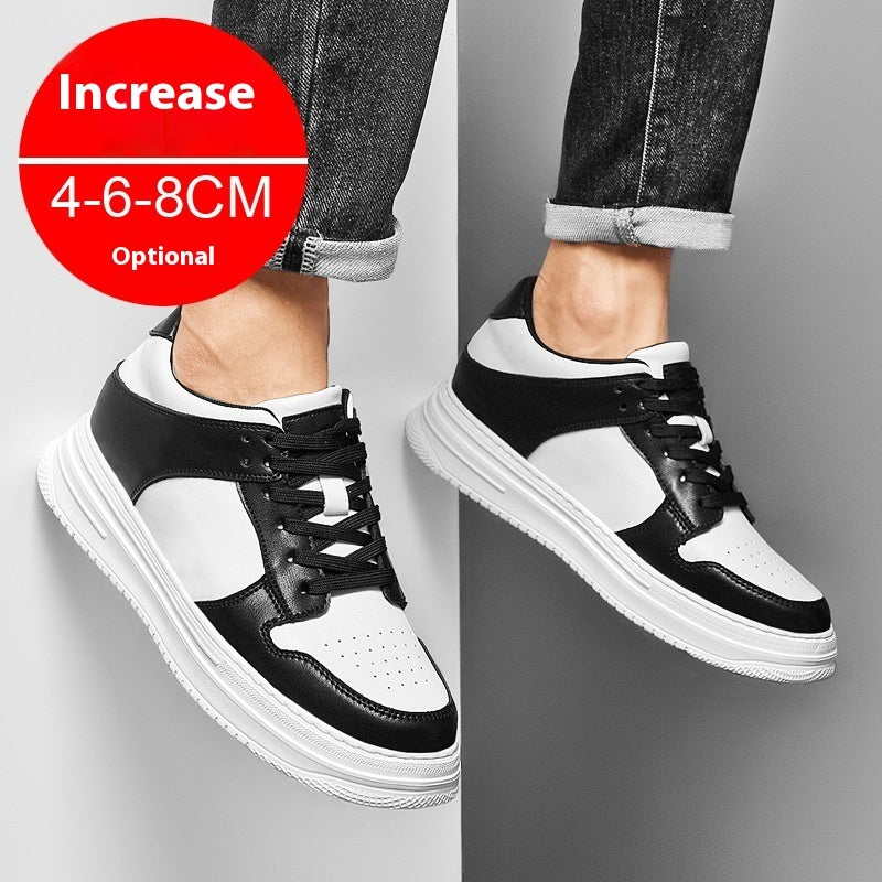 Summer Invisible Height Increasing Men's Shoes 8cm Breathable Platform Sports