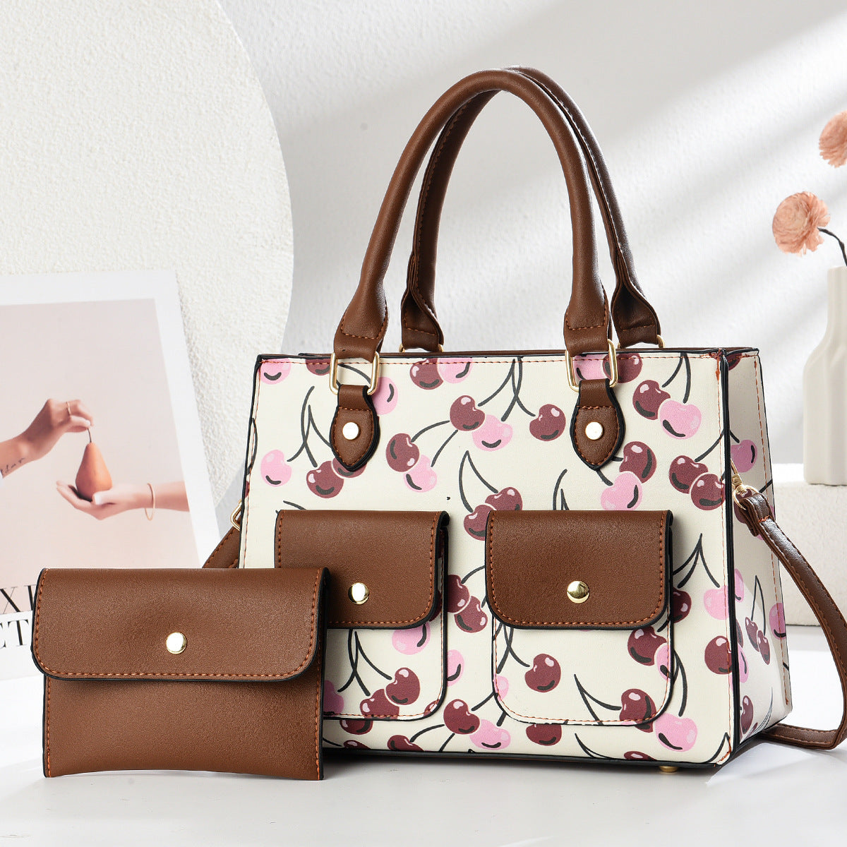 Fashion Simple New Pu Texture Shoulder Messenger Bag