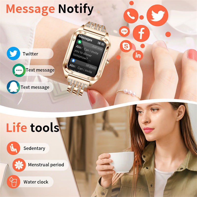 Multifunctional Health Monitoring New Ladies Sport Smart Watch