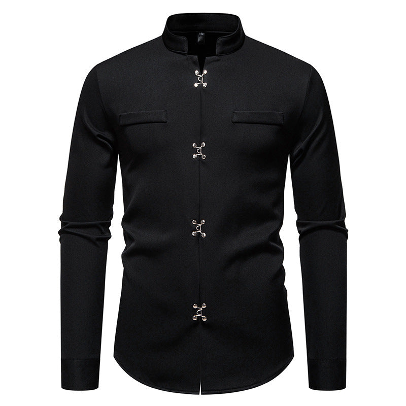 New Men's Long-sleeved Shirt High-grade Ruan Handsome Loose Casual Shirt Trendy