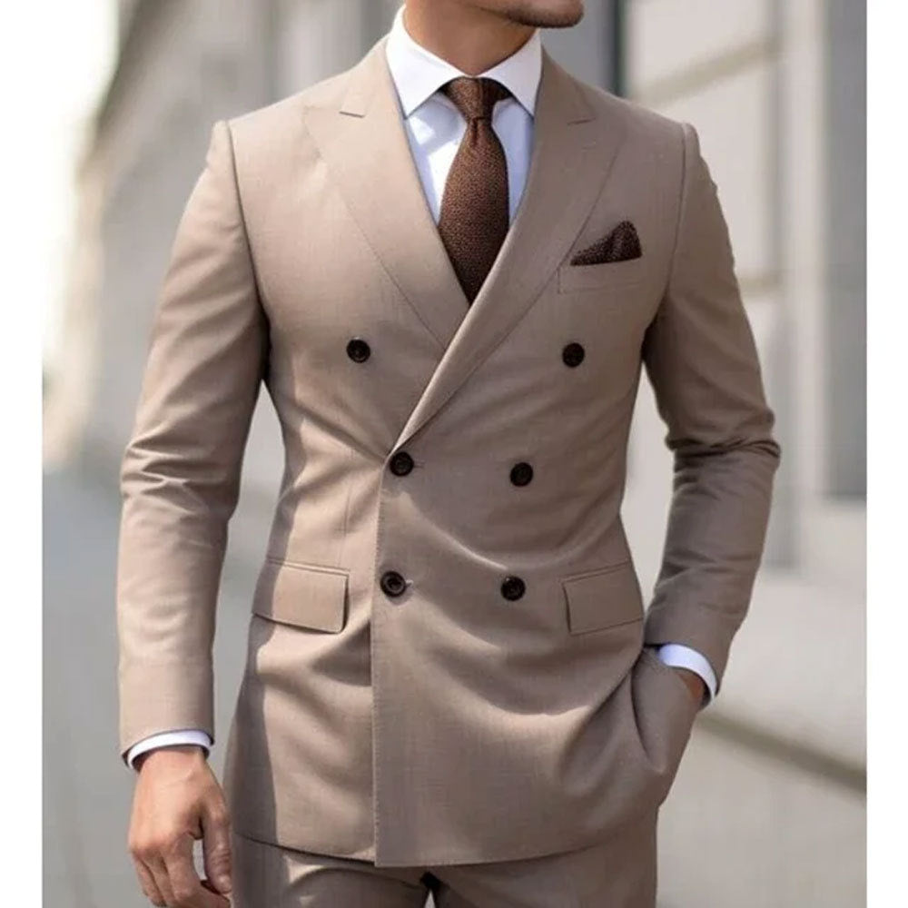 Men's Two-piece Suit Korean Style Slim Fit Business Best Man Casual Suit